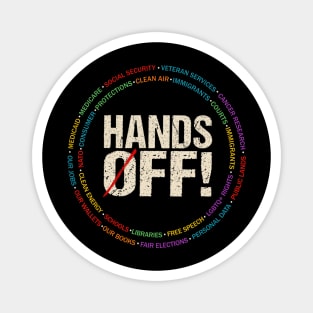 Hands Off Protest Social Security And Medicare Protest Vintage Magnet